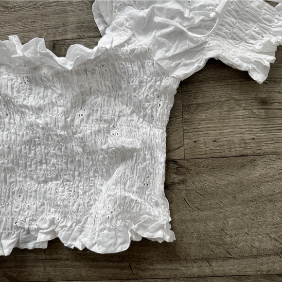 Love Tree White Eyelet Ruffled Top - Picture 3 of 4